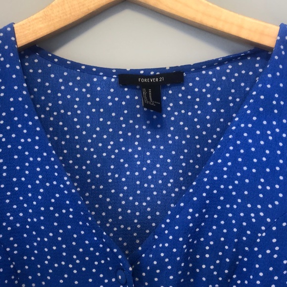 Royal Blue Polka Dot dress - Picture 3 of 4